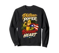 Platano Power Boricua Heart Puerto Rican Sweatshirt