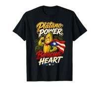 Platano Power Boricua Heart Puerto Rican T-Shirt