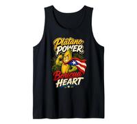 Platano Power Boricua Heart Puerto Rican Tank Top