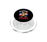 Platano Power Dabbing Banana Mascot Dominican Republic Flag PopSockets PopGrip for MagSafe