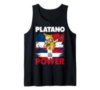Platano Power Dominican Republic Flag Dabbing Banana Tank Top