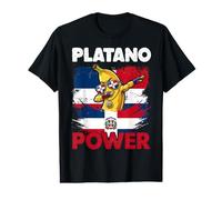 Platano Power Dominican Republic Flag Dabbing Banana Value Graphic T-Shirt