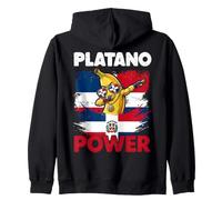 Platano Power Dominican Republic Flag Dabbing Banana Zip Hoodie