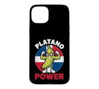 Platano Power Muscular Plantain Dominican Republic Flag Case for iPhone 15 Plus