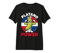 Platano Power Muscular Plantain Dominican Republic Flag Premium T-Shirt