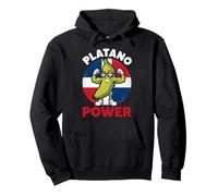 Platano Power Muscular Plantain Dominican Republic Flag Pullover Hoodie