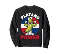 Platano Power Muscular Plantain Dominican Republic Flag Sweatshirt