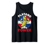 Platano Power Muscular Plantain Dominican Republic Flag Tank Top