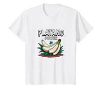 Platano Power: Tropical Fruit Lovers Banana Pride T-Shirt, Kids, White, 10 Years