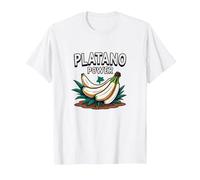 Platano Power: Tropical Fruit Lovers Banana Pride T-Shirt, Men, White, M