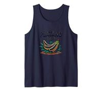 Platano Power: Tropical Fruit Lovers Banana Pride Tank Top, Men, Navy, L
