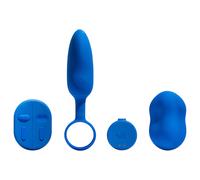 Platanomelón Mobi - rechargeable, remote-controlled vibrator set - 2-piece (blue)