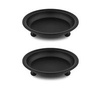 Plate Candle Holder, 2pcs 7.8cm / 3.07inch in Inner Diameter Matte Black Iron Round Candlestick Stand for Pillar Candles Decorative for Table Centerpiece Decor, Incense Cones, Spa, Weddings