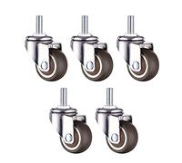 Plate Casters 1/125/15/2 Inch Office Chair Caster Wheels,360 Degree Swivel Caster Rubber Wheels Silent Stainless Steel Casters Flatbed Universal
