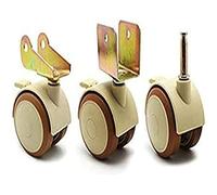 Plate Casters 2" Roller Bed Caster Silent Caster Chair Roller Roller with Brake Wheels Furniture Support Leg Castors Casters(25mm)
