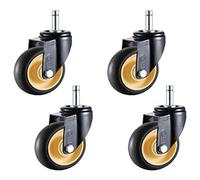 Plate Casters 3"/4" Threaded Stem Mount Industrial Castors, Swivel Casters, Furniture Wheels, Quick Mounting/Dismounting, No Noise, for Hardwood Floors, Carpets, Laminates and Tile Castors (Col(Thread