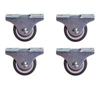Plate Casters 4 X Directional Plate Castor Wheels, 1inch 125inch 15inch 2inch, Cold Rolled Steel Silent Casters, For Furniture Planters Office Chair Scaffolding Castors Casters ((1inch)