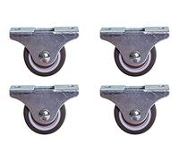 Plate Casters 4 X Directional Plate Castor Wheels, 1inch 125inch 15inch 2inch, Cold Rolled Steel Silent Casters, For Furniture Planters Office Chair Scaffolding Castors Casters ((1.25inch)