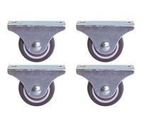 Plate Casters 4 X Directional Plate Castor Wheels, 1inch 125inch 15inch 2inch, Cold Rolled Steel Silent Casters, For Furniture Planters Office Chair Scaffolding Castors Casters ((1.5inch)