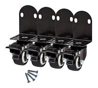 Plate Casters Furniture Casters L Type Right Angle 15"|2" Silent Universal Swivel Cot Wheels with Brake Double Bearing for Desk Chair Castors Casters(1.5 inch 40mm)