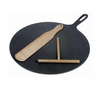 Plate Crepes with Spatula And Pasta Stand Cast Iron 32 CM ILSA - Pancake Breton