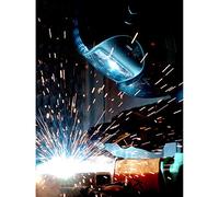Plate Gas Metal Arc Welding Sparks Photo Art Print Canvas Premium Wall Decor Poster Mural