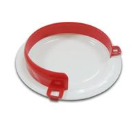Plate Guard - Plate Surround - Disability Eating Aid - One Handed Eating Aid (Pack of One, Red)