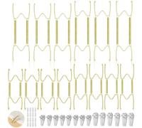 Plate Hangers for The Wall - 14 Pack Stainless Steel Invisible Plate Wall Hangers with Hooks for 5.5-12.5 Inch Decorative Plates & Art Displays