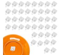 Plate Hangers for the Wall - Self-Adhesive Plate Holder, Frame Hook Organiser, Strong Self-Adhesive | Pack of 50 for Plates, Picture Frames, Wall Paintings, Wreaths, Hanging, Home Decoration, Wall