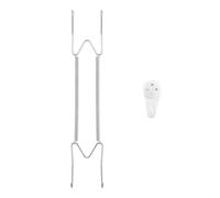 Plate Hangers for The Wall, Suitable for 12-16 inch Decorative Plate, Stainless Steel Wire Plate Holder with Wall Hooks and Rubber tip Protectors, Plate Hangers for Displaying Plates, Platter, Silver