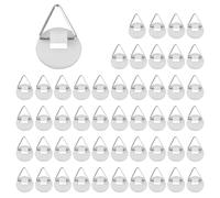 Plate Hangers - PP 7/8" Invisible Self Adhesive Plate Hanger | Pack of 50 Picture Frame Hangers, Household Storage, Small Appliance Hooks | Nail Free Self Adhesive Sticker Hooks