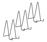 Plate Holder Easel Display Stand - 8 inch Large Plate Stands - Twisted Metal Wire Easels for Displaying Decorative Plates | Picture Frame | Painting | Plaque | Cookbook | Canvas Art - 3 Pack - Black