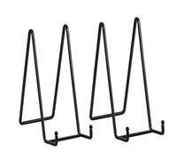 Plate Holder Easel Display Stand - 8 inch Metal Plate Stands for Display - Tabletop Picture Stand - Black Iron Easels for Display Pictures | Photo Frames | Book | Decorative Plates | Plaque -2 Pack