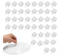 Plate Holders - 0.87x0.87in Tabletop Picture Stand | Plate Stands, Vertical Holders for The Wall 50 Pcs Frame Wall Hanger for Plates Picture Frames Murals Wreaths Iron Easels Display Pictures