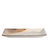 Plate in Stoneware Crackle Bcolor Rectangular 25x12 H&H