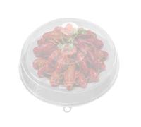 Plate Lid Guard - Microwave Steam Protector, Heat Resistant Dome | Reusable Food Shield Container, Clear Vent Cover Stand, Household Cooking Safety Tool for Restaurants Cafeterias Bakery Use