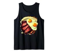 Plate of Steak Eggs Funny Cool Steak Eggs Breakfast Tank Top