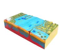 Plate Tectonic Model - Surface Morphology Model - Plate Geological Tectonics Model Cuboid Structure Science Toy School Geology Class Teaching Aids