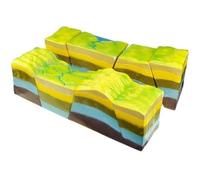 Plate Tectonics and Geomorphological Models, Geology 3D Plate Tectonics Model, Development Model of Fault Structure and Folded Land