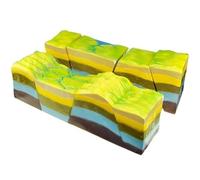 Plate Tectonics and Geomorphological Models, Teaching Model, Tectonic Plate 3D Model Kit, Interactive Geography Classroom Demonstration for Fault Structures, Folded Landforms & Crustal Movements