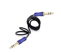 Plated 1/4'' 6.35mm Jack Stereo Audio Extension Cable Male to AUX Shileded For Amplifier Mixer 1m 1.5m 2m 2.98m 8m 10m(Bule,5M)