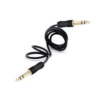 Plated 1/4'' 6.35mm Jack Stereo Audio Extension Cable Male to AUX Shileded For Amplifier Mixer 1m 1.5m 2m 2.98m 8m 10m(Svart,1.5m)