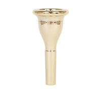 Plated Brass Mouthpiece, Size 7 Backbore Diameter 13.3mm Tones Wind Instrument Accessories Replacement for Tuba (Gold)