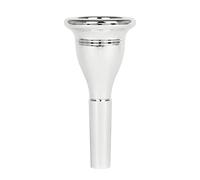 Plated Brass Mouthpiece, Size 7 Backbore Diameter 13.3mm Tones Wind Instrument Accessories Replacement for Tuba (Silver)