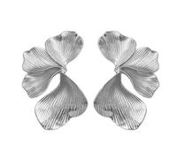 Plated Leaves and Flower Earrings Sturdy Alloy Construction Great for Adding Stylish to Any Look Party Wear Gold Earrings