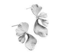 Plated Leaves and Flower Earrings Sturdy Alloy Construction Great for Adding Stylish to Any Look Unique Floral Earrings
