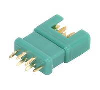 Plated Nylon Injection Model Battery Connector 10Pcs 13.030 + 10Pcs 13.031 MPX Green Hexagonal Plug Copper Gold, with Inner Hole Width 16mm / 0.63in, for Electronic Equipment