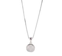 Plated White Round Moonstone Pendant Necklaces Women Clavicle Chain Short Necklace