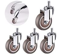 Plateers 4X Office Chair Movinger Wheels,Trolleyniture Replacementors Wheels,Heavy Dutyor Wheels,360° Swivel Rubberer Wheels,Standard Stemer/Universal/25Mm/1In