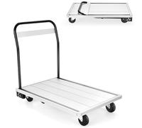 plateforme pliable robuste de 350 kg avec roues en TPR idéal pour les déménagements de supermarché et le transport d'entrepôt robuste et facile à manœuvrer